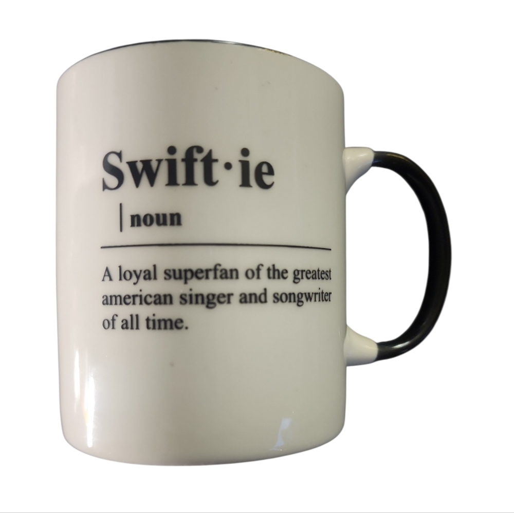 Taylor Swift "SWIFTIE" MUG. New Without Tags. White With Black Text